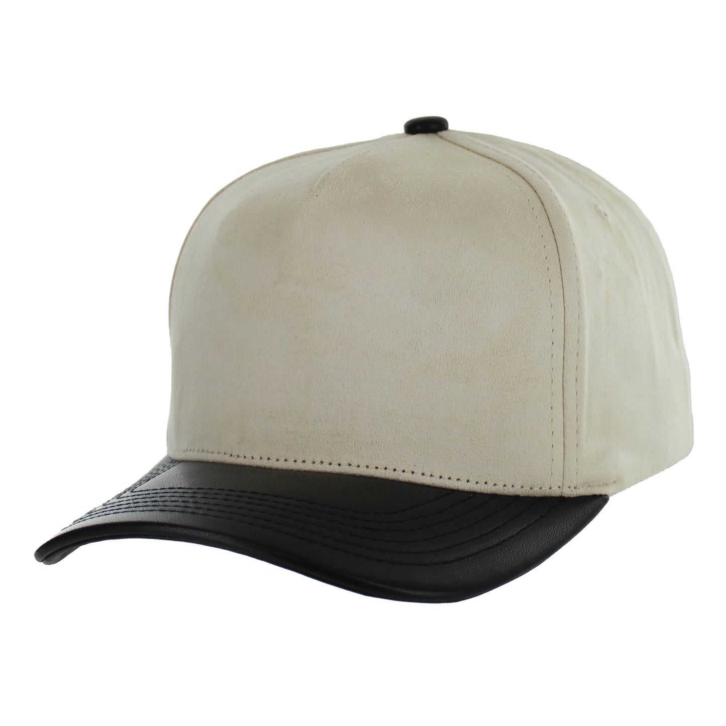 KAMEL 5 PANEL PU LEATHER SUEDE CAP