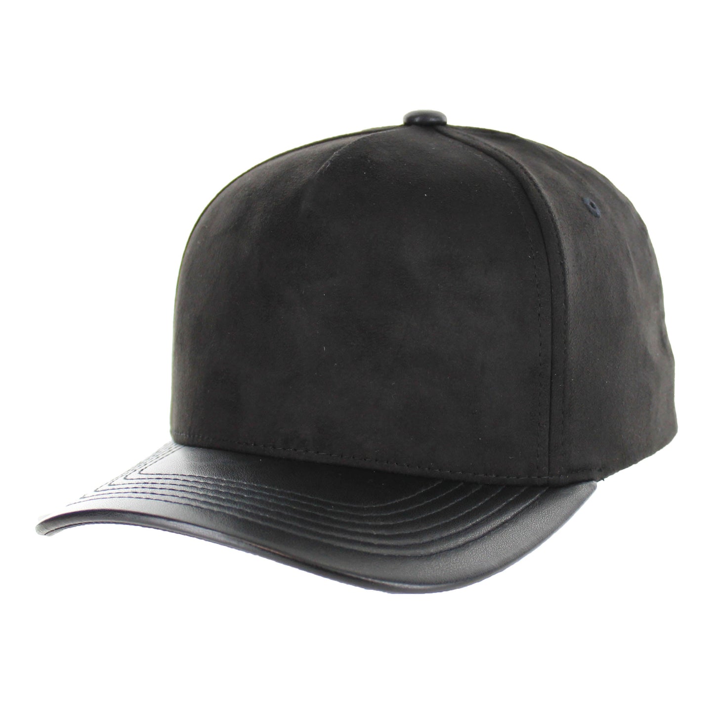 KAMEL 5 PANEL PU LEATHER SUEDE CAP