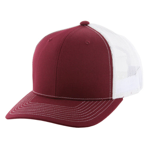 BURGUNDY/WHITE