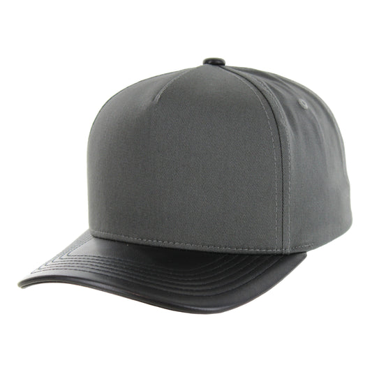 KAMEL 5 PANEL PU LEATHER COTTON CAP
