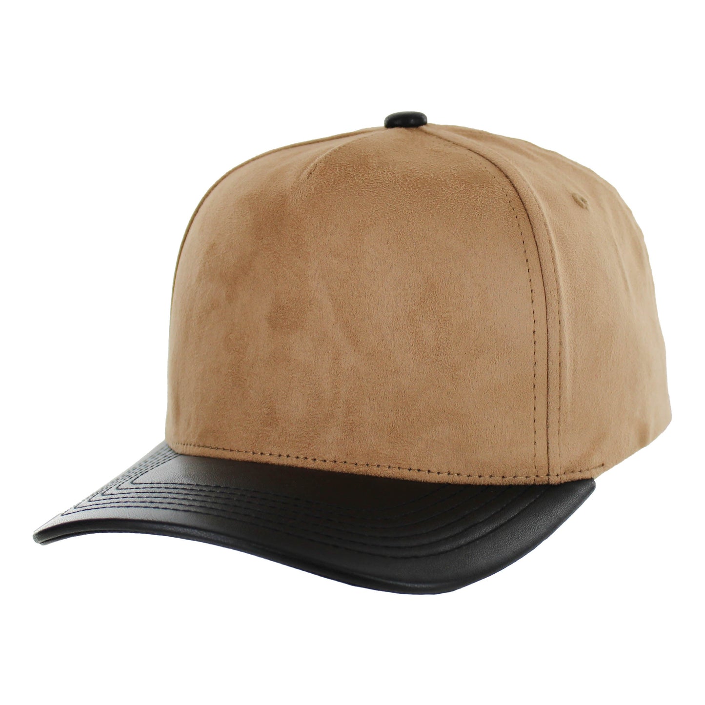KAMEL 5 PANEL PU LEATHER SUEDE CAP